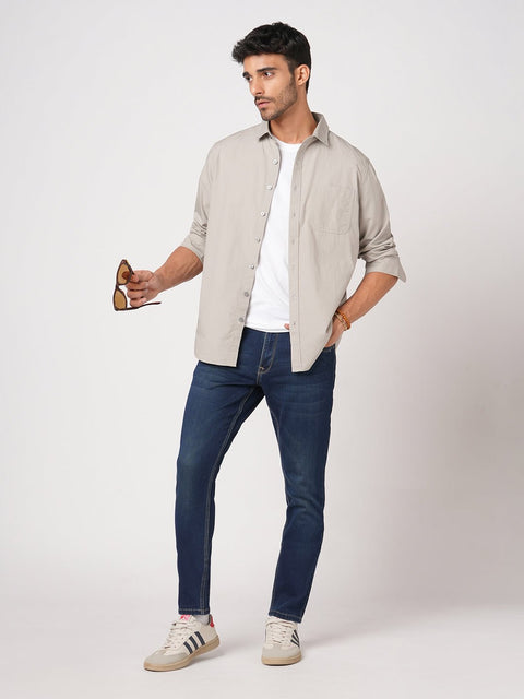 DARK TINTED KNITTED ANKLE FIT DENIM - Jeans - 251110915