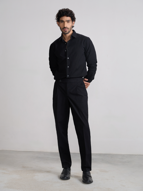 Plain Slub Tailored Fit Shirt