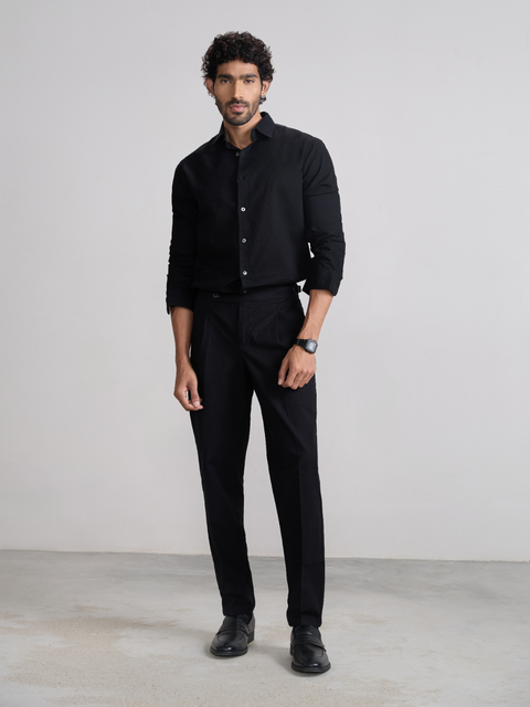 Plain Slub Tailored Fit Shirt