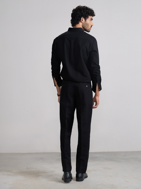 Plain Slub Tailored Fit Shirt