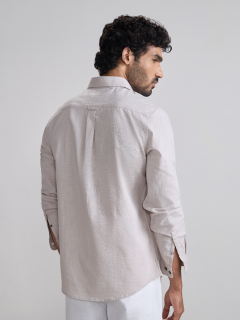 Plain Slub Tailored Fit Shirt