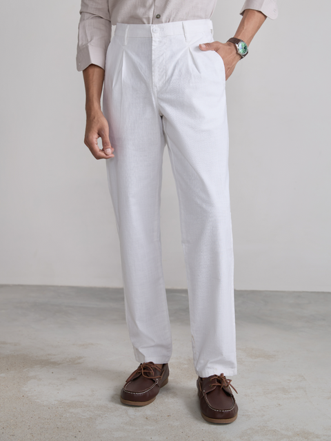 Relaxed Fit Linen Trouser