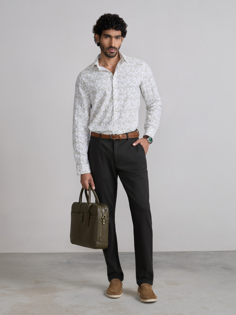 Printed Dobby Tailored Fit Shirt