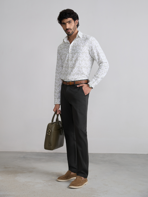 Slim Fit Cotton Blend Trouser