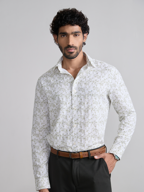 Printed Dobby Tailored Fit Shirt