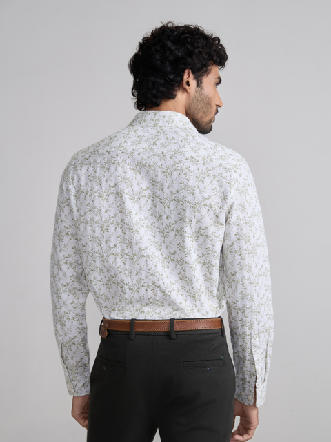 Printed Dobby Tailored Fit Shirt