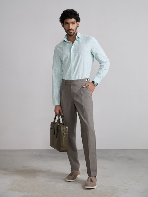 Printed Dobby Tailored Fit Shirt
