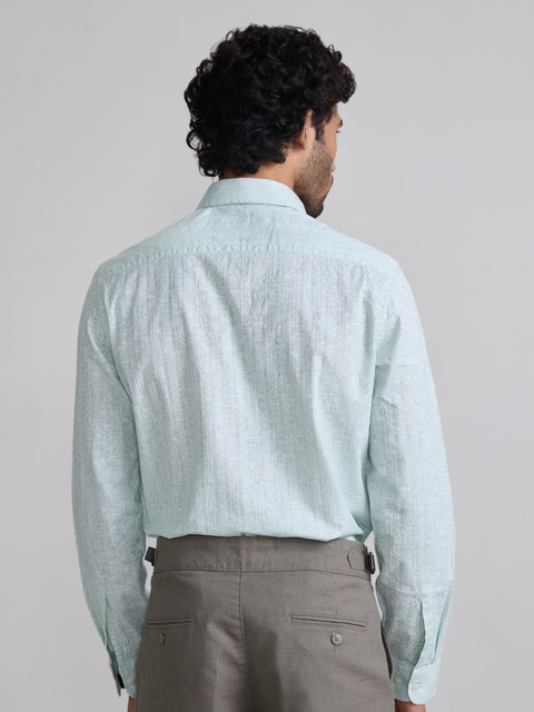 Printed Dobby Tailored Fit Shirt