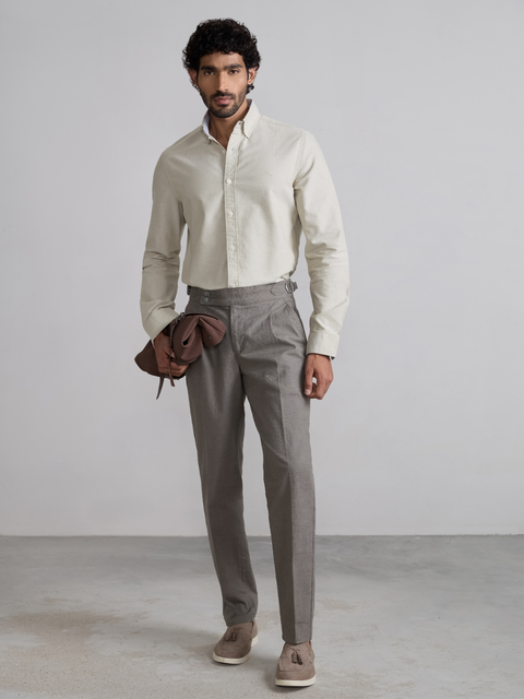 Plain Tailored Fit Oxford Shirt
