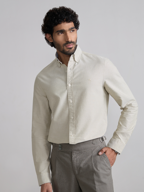 Plain Tailored Fit Oxford Shirt
