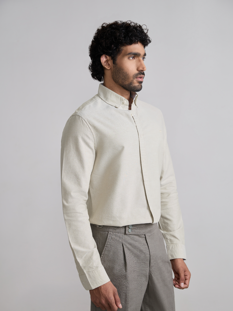 Plain Tailored Fit Oxford Shirt