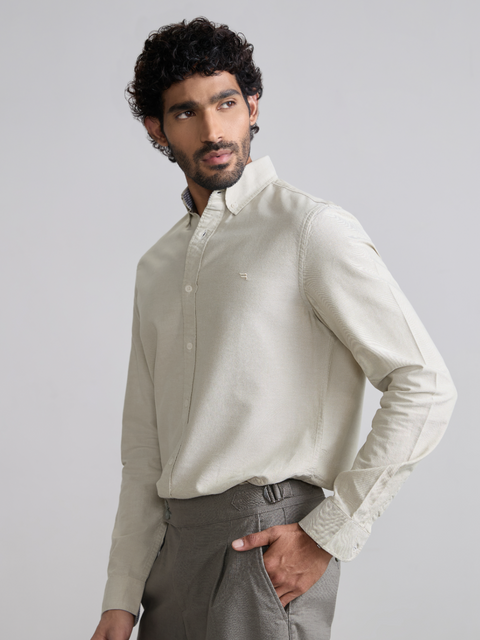 Plain Tailored Fit Oxford Shirt