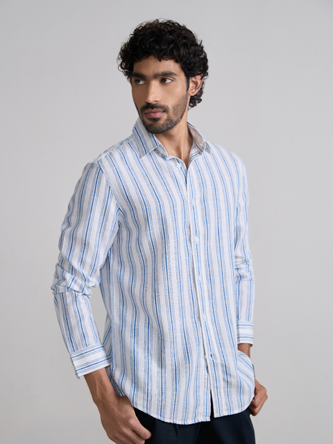 Checked Slub Tailored Fit Shirt