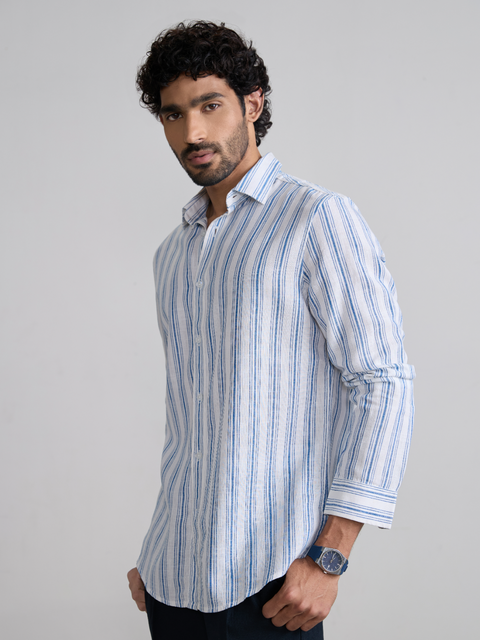 Checked Slub Tailored Fit Shirt