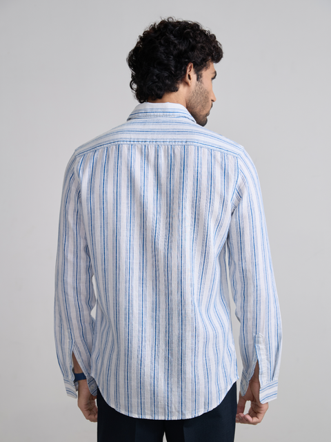 Checked Slub Tailored Fit Shirt
