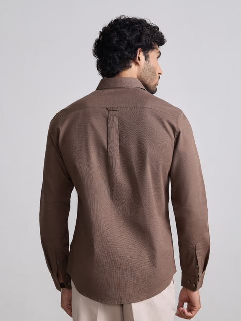 Plain Slub Tailored Fit Shirt