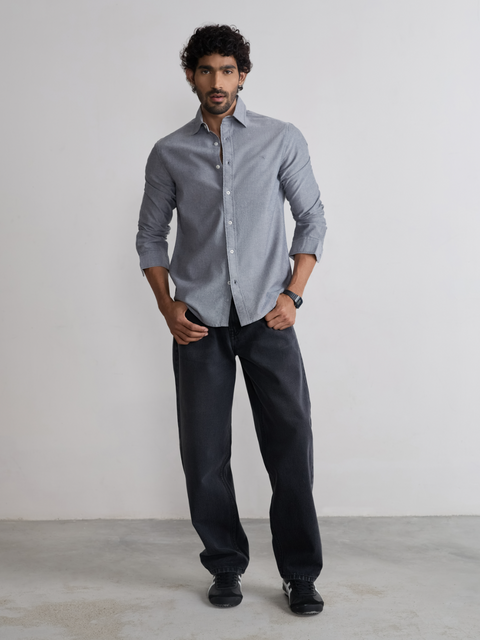 Plain Tailored Fit Oxford Shirt
