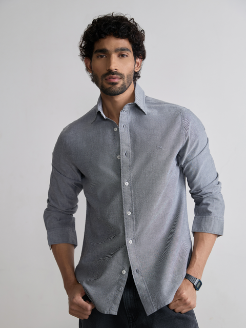 Plain Tailored Fit Oxford Shirt