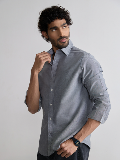 Plain Tailored Fit Oxford Shirt