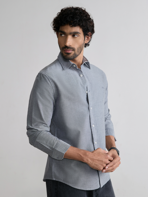Plain Tailored Fit Oxford Shirt