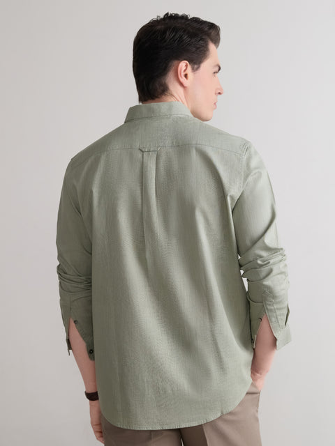 Plain Slub Tailored Fit Shirt