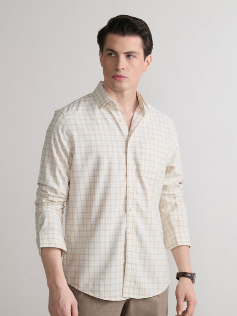 Checked Dobby Tailored Fit Shirt