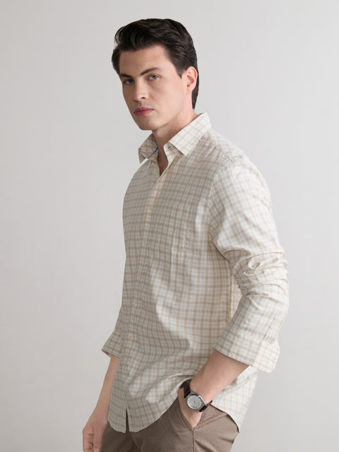 Checked Dobby Tailored Fit Shirt