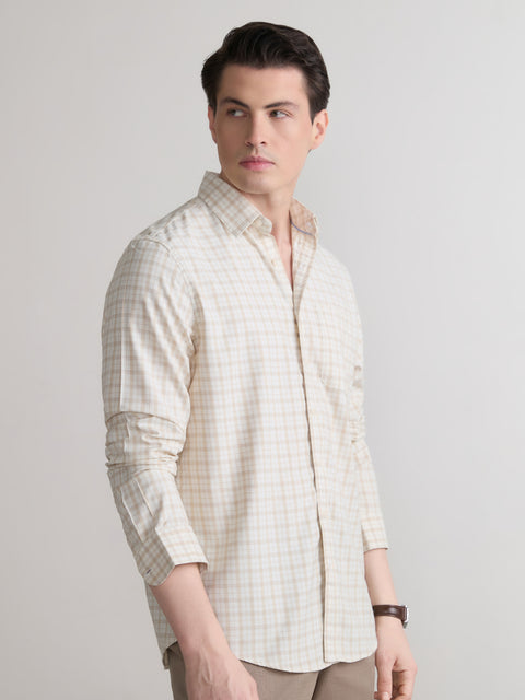 Checked Dobby Tailored Fit Shirt