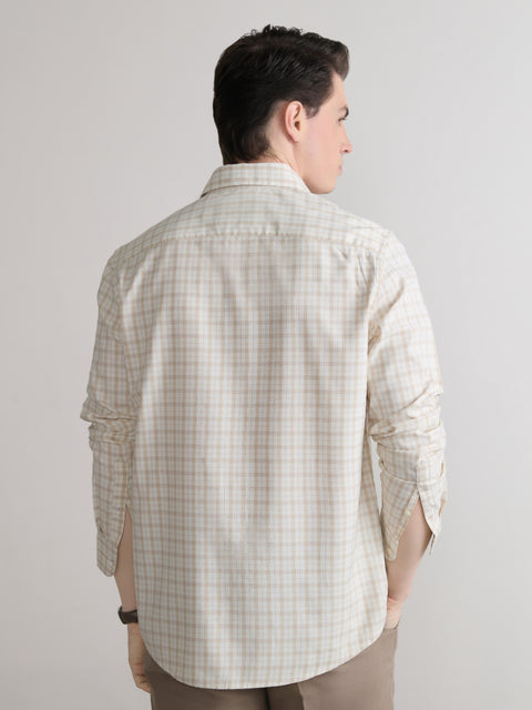 Checked Dobby Tailored Fit Shirt