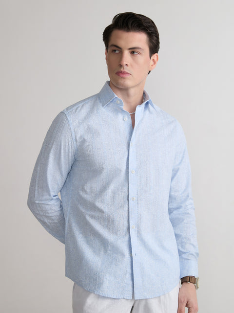 Printed Dobby Tailored Fit Shirt