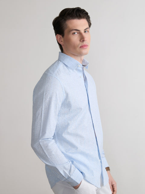 Printed Dobby Tailored Fit Shirt