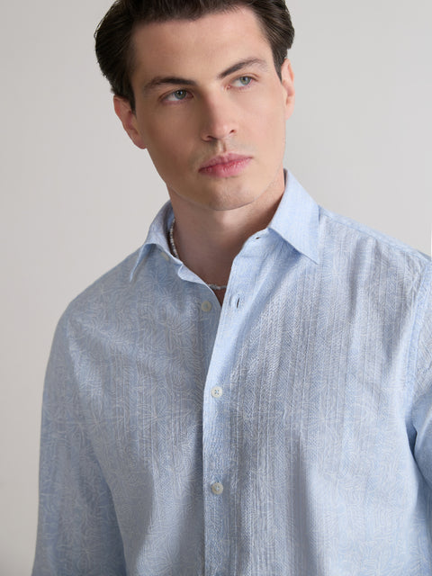 Printed Dobby Tailored Fit Shirt