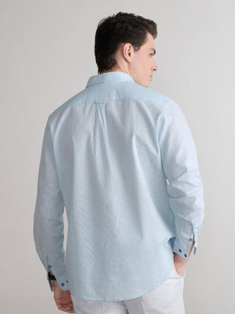 Plain Slub Tailored Fit Shirt