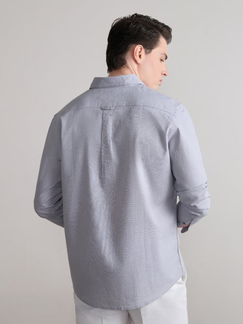 Plain Slub Tailored Fit Shirt