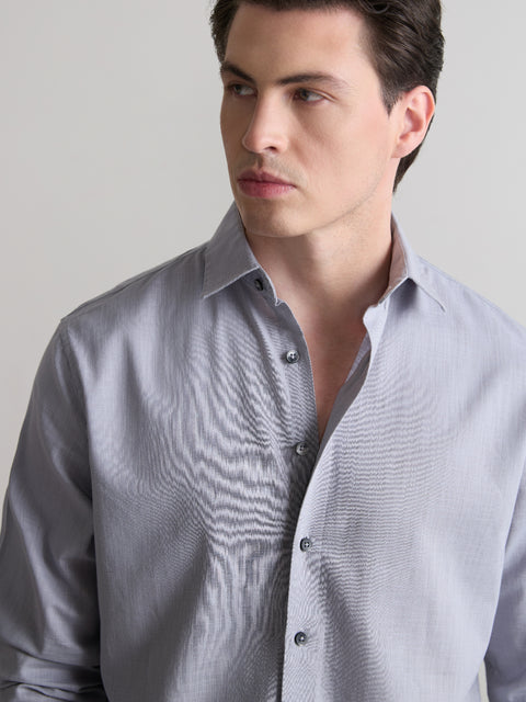 Plain Slub Tailored Fit Shirt