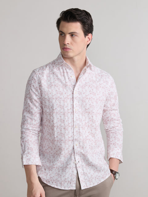 Printed Dobby Tailored Fit Shirt
