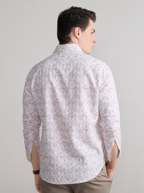Printed Dobby Tailored Fit Shirt