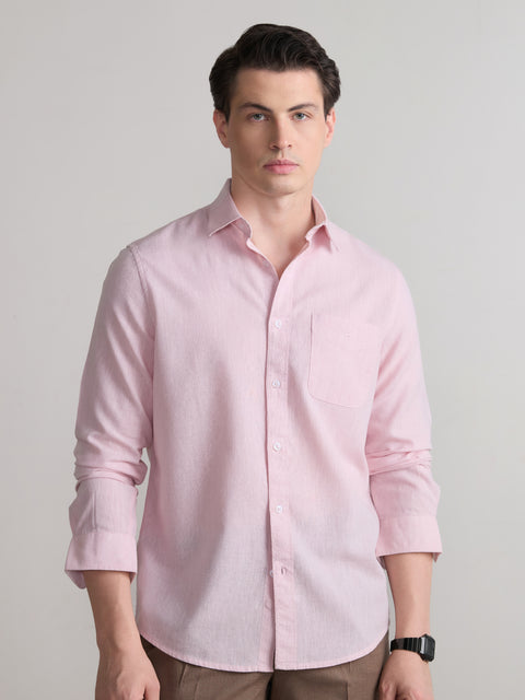 Plain Cotton Blend Shirt