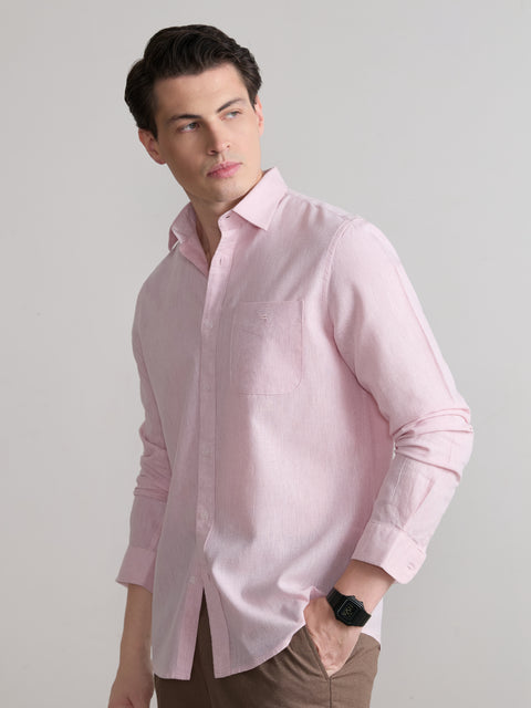 Plain Cotton Blend Shirt
