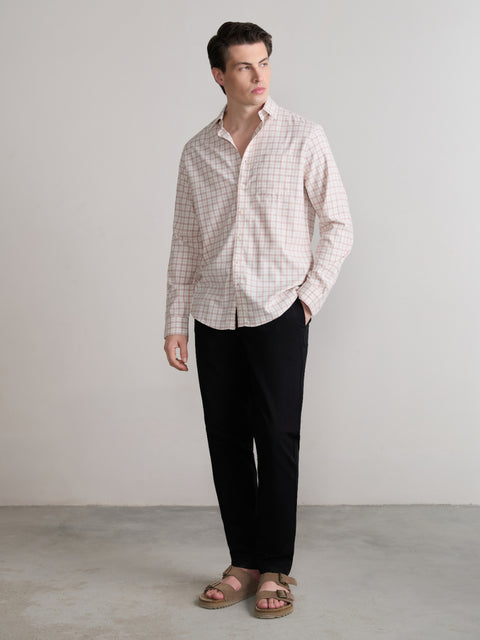Checked Dobby Tailored Fit Shirt