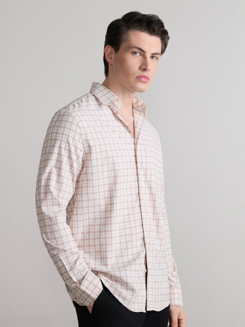 Checked Dobby Tailored Fit Shirt