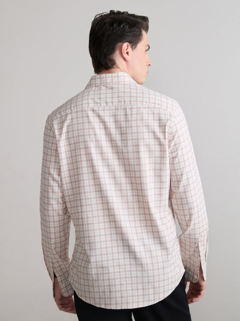Checked Dobby Tailored Fit Shirt