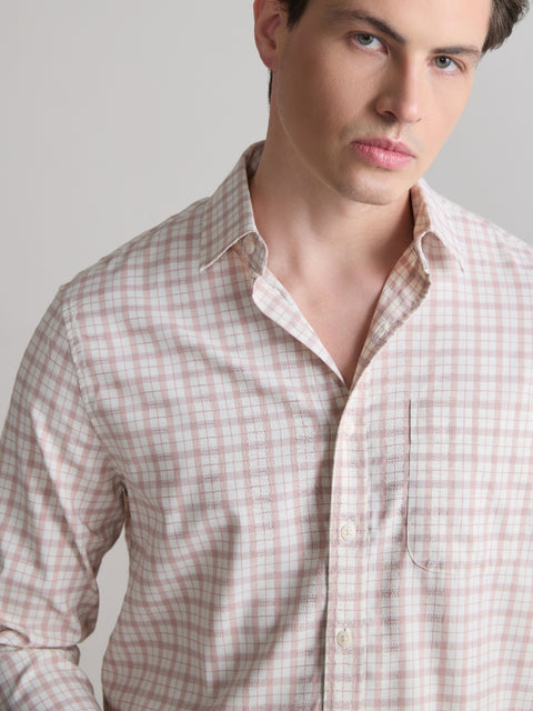 Checked Dobby Tailored Fit Shirt
