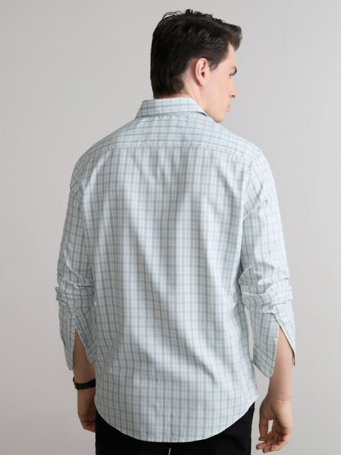 Checked Dobby Tailored Fit Shirt
