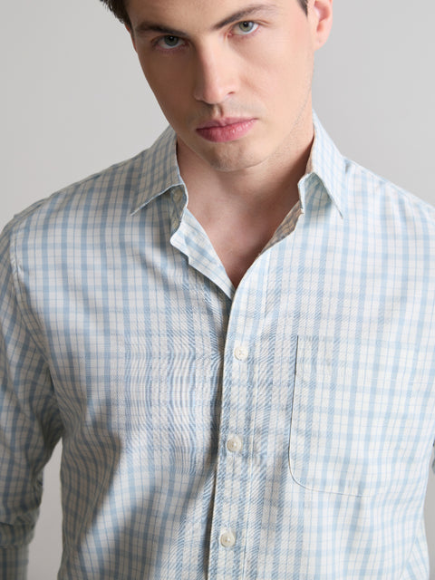 Checked Dobby Tailored Fit Shirt