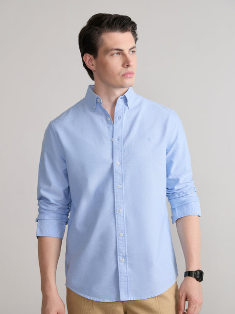 Plain Tailored Fit Oxford Shirt