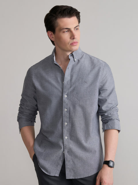 Plain Tailored Fit Oxford Shirt