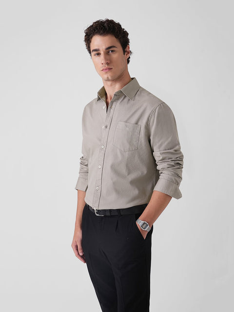 DOBBY COTTON SHIRT-Shirt - 260235165
