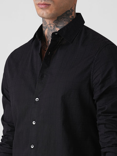 DOBBY PLAIN TAILORED SHIRT-Shirt - 260134950