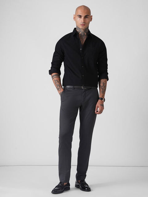 DOBBY PLAIN TAILORED SHIRT-Shirt - 260235180